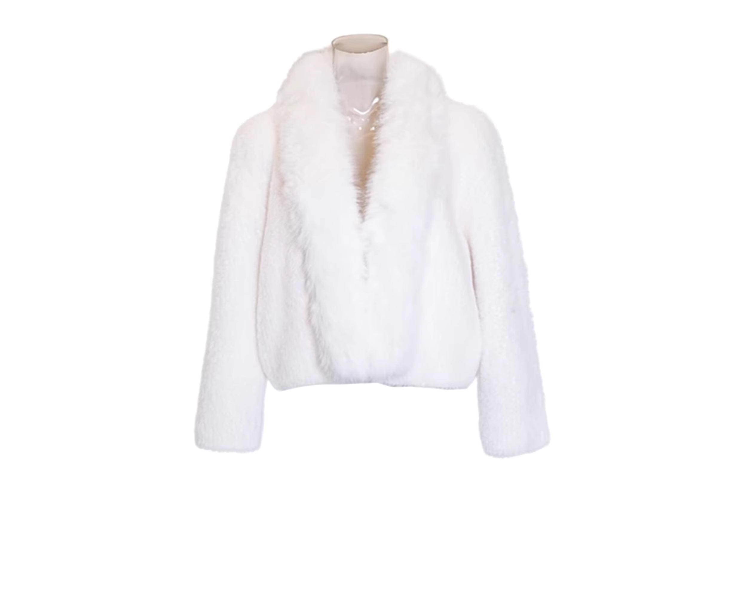 Inspired by the ethereal texture of cloud mousse, this wrap embodies luxurious comfort. Crafted from incredibly soft, plush faux mink fur, it offers a guilt-free, vegan-friendly opulence. The pure white hue and elegant shawl collar design evoke timeless French elegance. Lightweight yet cozy, it's the perfect statement piece for effortless style and sublime warmth, blending ethical fashion with a touch of romantic sophistication.