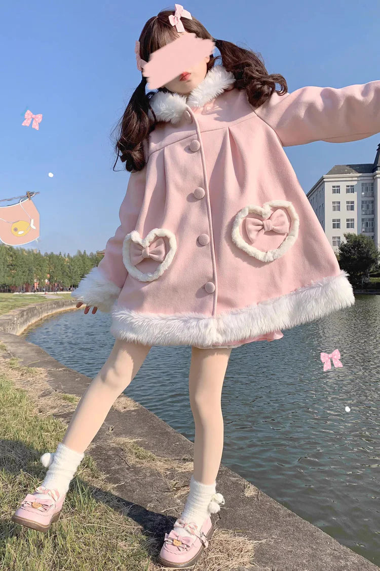 Crafted for whimsical elegance, this coat blends cozy knit fabric with dreamy Lolita aesthetics. The playful rabbit ears and delicate bow accents evoke a fairy-tale charm, while the single-row buttons and tailored silhouette ensure refined sophistication. Designed to withstand chilly days without compromising style, it empowers wearers to embrace both comfort and fantasy—turning winter into a season of enchanting self-expression.