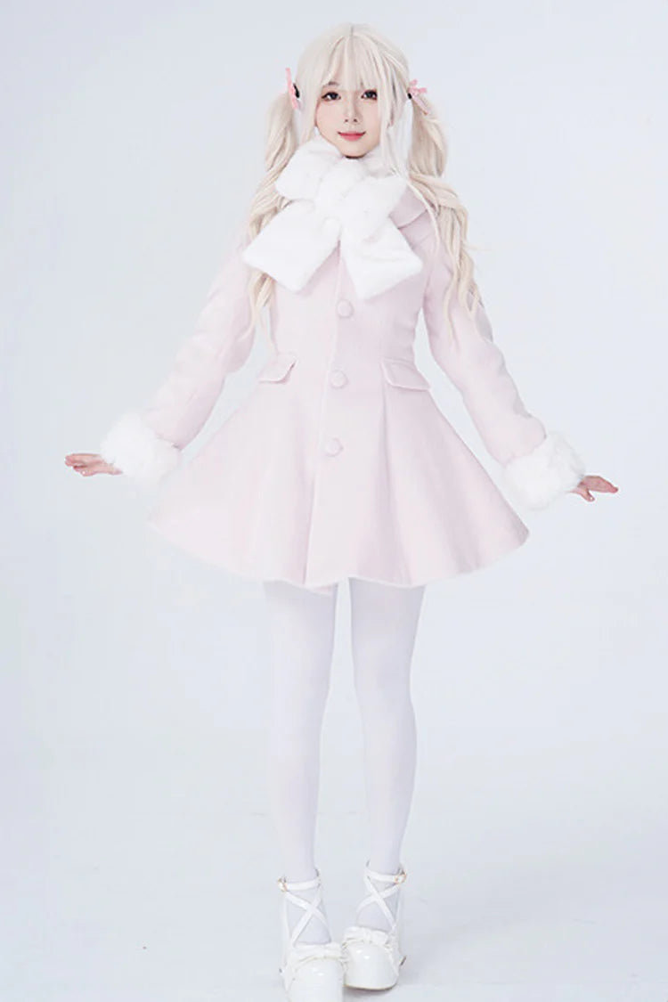 "Winter Enchantment" — This coat draws inspiration from the cozy elegance of a frost-kissed forest, where the warmth of woodland creatures meets the timeless charm of Lolita fashion. Designed to evoke the magic of winter tales, it blends practicality with fantasy—perfect for those who wish to carry a touch of storybook wonder into the colder seasons.