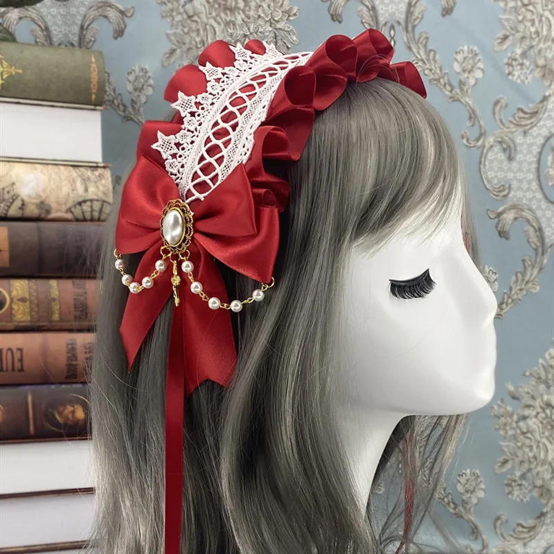 Lolita Hair Accessories Flower Wedding Kc Headband Bow Lolita Head Jewelry