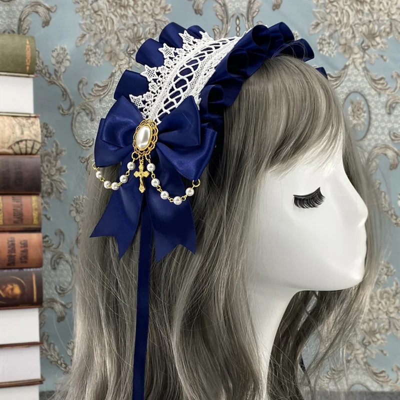 Lolita Hair Accessories Flower Wedding Kc Headband Bow Lolita Head Jewelry