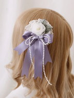 Lolita Hair Accessories Wisteria Floral Headband KC Hat Bow Hair Clips