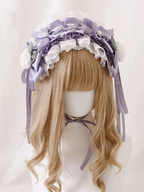 Lolita Hair Accessories Wisteria Floral Headband KC Hat Bow Hair Clips