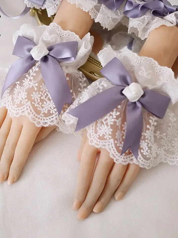 Lolita Hair Accessories Wisteria Floral Headband KC Hat Bow Hair Clips