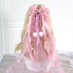 Lolita Hair Accessories Headband Big Bow Streamer Edge Clip Super Fairy Hairpin