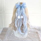 Lolita Hair Accessories Headband Big Bow Streamer Edge Clip Super Fairy Hairpin