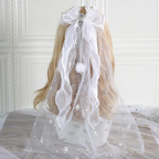 Lolita Hair Accessories Headband Big Bow Streamer Edge Clip Super Fairy Hairpin