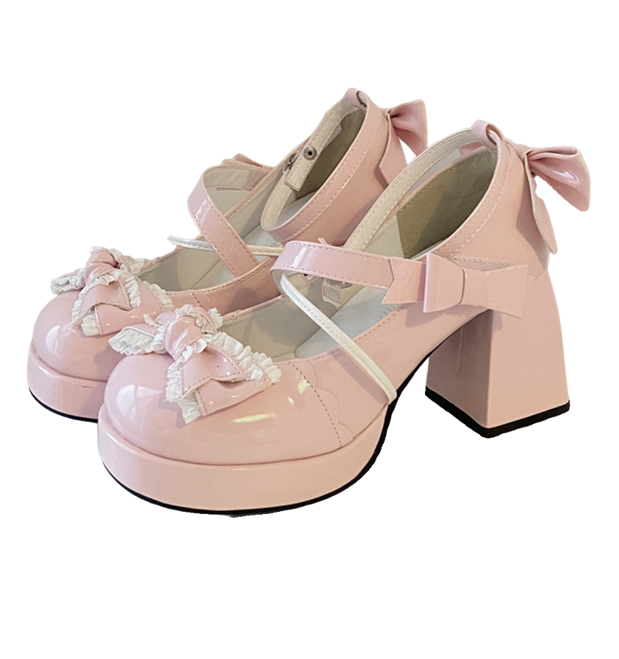 Middle Heel Waterproof Table Lolita Shoes Cute Sweet Girl Japanese Single Shoes Woman