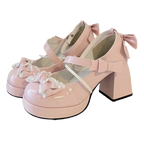 Middle Heel Waterproof Table Lolita Shoes Cute Sweet Girl Japanese Single Shoes Woman