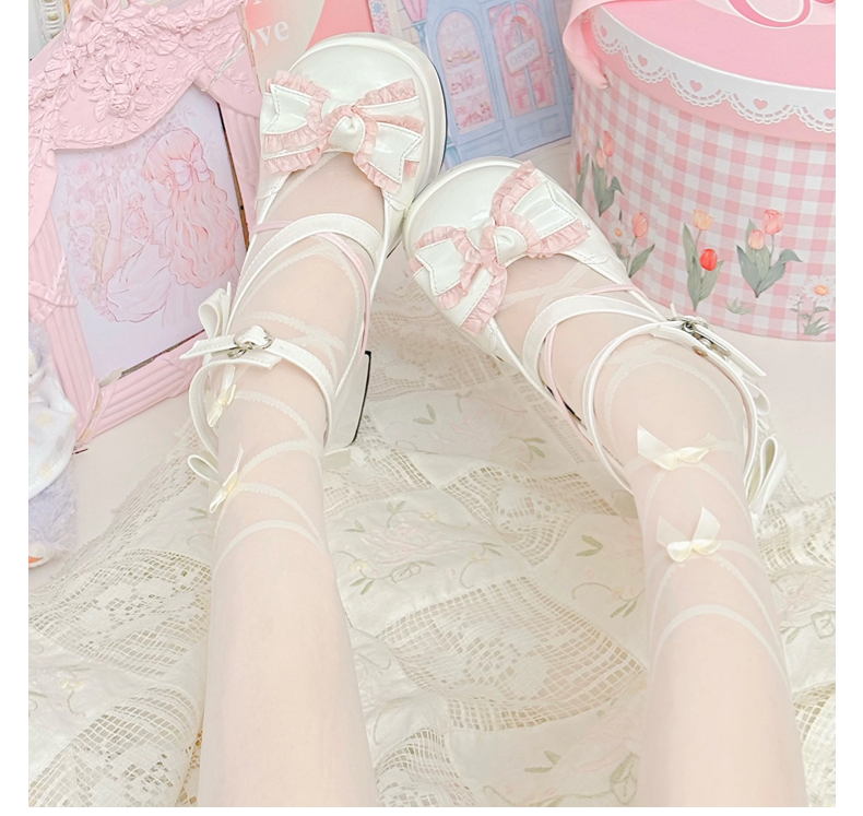Middle Heel Waterproof Table Lolita Shoes Cute Sweet Girl Japanese Single Shoes Woman