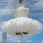 Lolita Petticoats White Puffy Ruffles Gauze Gown Crinoline Daily 12inches