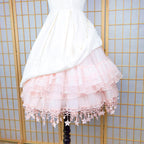 Lolita Petticoat Star Print Violent Hoop Cloud Silhouette Mid Length Extendable Underskirt Pink