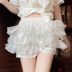 Lolita Petticoat White Pink Pumpkin Pants Cake Shorts Leggings Lace Gauze Ruffle Lolita