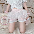 Lolita Petticoat White Pink Pumpkin Pants Cake Shorts Leggings Lace Gauze Ruffle Lolita