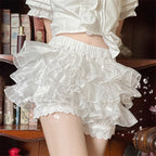 Lolita Petticoat White Pink Pumpkin Pants Cake Shorts Leggings Lace Gauze Ruffle Lolita