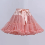 Lolita Petticoats Pink White Daily Puffy Sweet Crinoline Full Gown 15.5inches