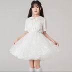 Lolita Petticoats White Cake Layer Ruffle Puffy Pannier Crinoline Organza 16inches