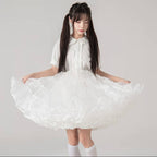 Lolita Petticoats White Cake Layer Ruffle Puffy Pannier Crinoline Organza 19.5inches