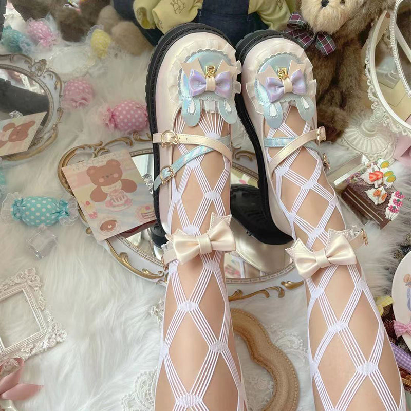 Lolita Shoes Doll Shoes Fleece Lolita Sweet Large Size Single Shoes Cookie Sole