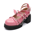 Lolita Shoes Lolita Women's Shoes Black Mary Jane Goth Sweet School Small Leather Shoes Large Size