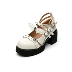 Lolita Shoes Lolita Women's Shoes Black Mary Jane Goth Sweet School Small Leather Shoes Large Size