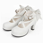 "Dreamy Confectionery"&nbsp;— Inspired by the simplicity and charm of classic French patisserie, these heels blend playful sweetness with timeless Lolita elegance. The minimalist solid color design emphasizes versatility, while the oversized bow detail adds a whimsical touch, evoking the joy of unwrapping a delicate candy.