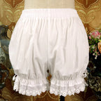 Design Concept:
These Lolita-style shorts are designed as lightweight, breathable innerwear to provide both comfort and modesty. Made from soft cotton and adorned with delicate lace, they ensure a secure anti-see-through layer under skirts or dresses. Available in black and white, these shorts combine practicality with Japanese-inspired Lolita aesthetics, making them ideal for daily wear, casual outings, or layered summer outfits.