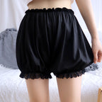 Lolita Shorts JK Black White Safety Shorts Summer Thin Wearable Bud Bloomers Lolita Pumpkin Underwear