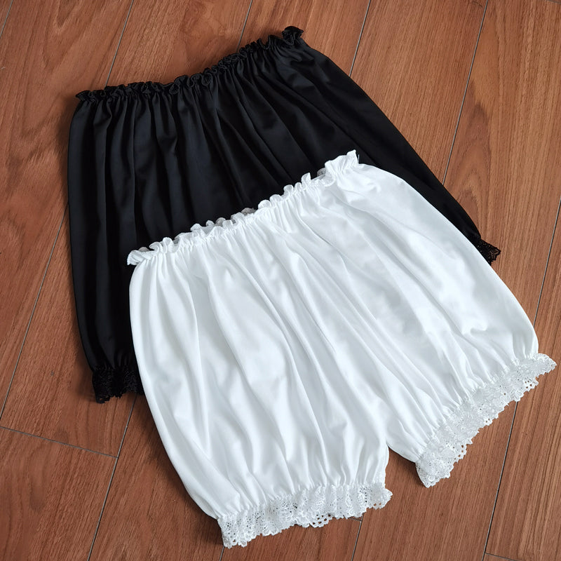 Lolita Shorts JK Black White Safety Shorts Summer Thin Wearable Bud Bloomers Lolita Pumpkin Underwear