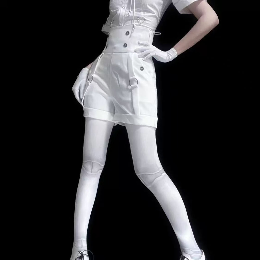 Design Concept:

These Lolita Shorts in White and Black bring a refined Gothic French vintage aesthetic to any Lolita ensemble. Designed with a flattering high-waist cut, they offer both elegance and comfort, making them a versatile staple for layering under Lolita blouses, corsets, or long coats. The classic monochrome palette highlights the retro charm while maintaining a subtle gothic edge. Perfect for tea parties, stage performances, cosplay events, or daily alternative fashion styling, these shorts bal