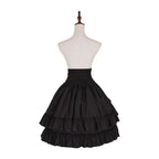Design Concept:
This Gothic Lolita skirt is crafted from soft black cotton with a flattering high-waist cut, creating a versatile yet elegant silhouette. Designed to complement a variety of Lolita styles, it pairs effortlessly with blouses, corsets, or coats, making it suitable for both daily wear and cosplay. The classic black shade adds a timeless gothic charm while ensuring a perfect match with diverse accessories and themes.