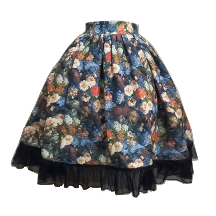 Step into a timeless masterpiece with the Rose Manor skirt, where oil painting-inspired roses bloom across luxurious fabric. This classic Lolita design merges artistic elegance with structured sophistication, featuring a high-waist A-line silhouette that flatters every figure. Handcrafted with meticulous attention to detail, the skirt offers customizable options for a personalized touch. Perfect for garden parties, formal events, or romantic outings, it embodies the grace of a bygone era while celebrating m