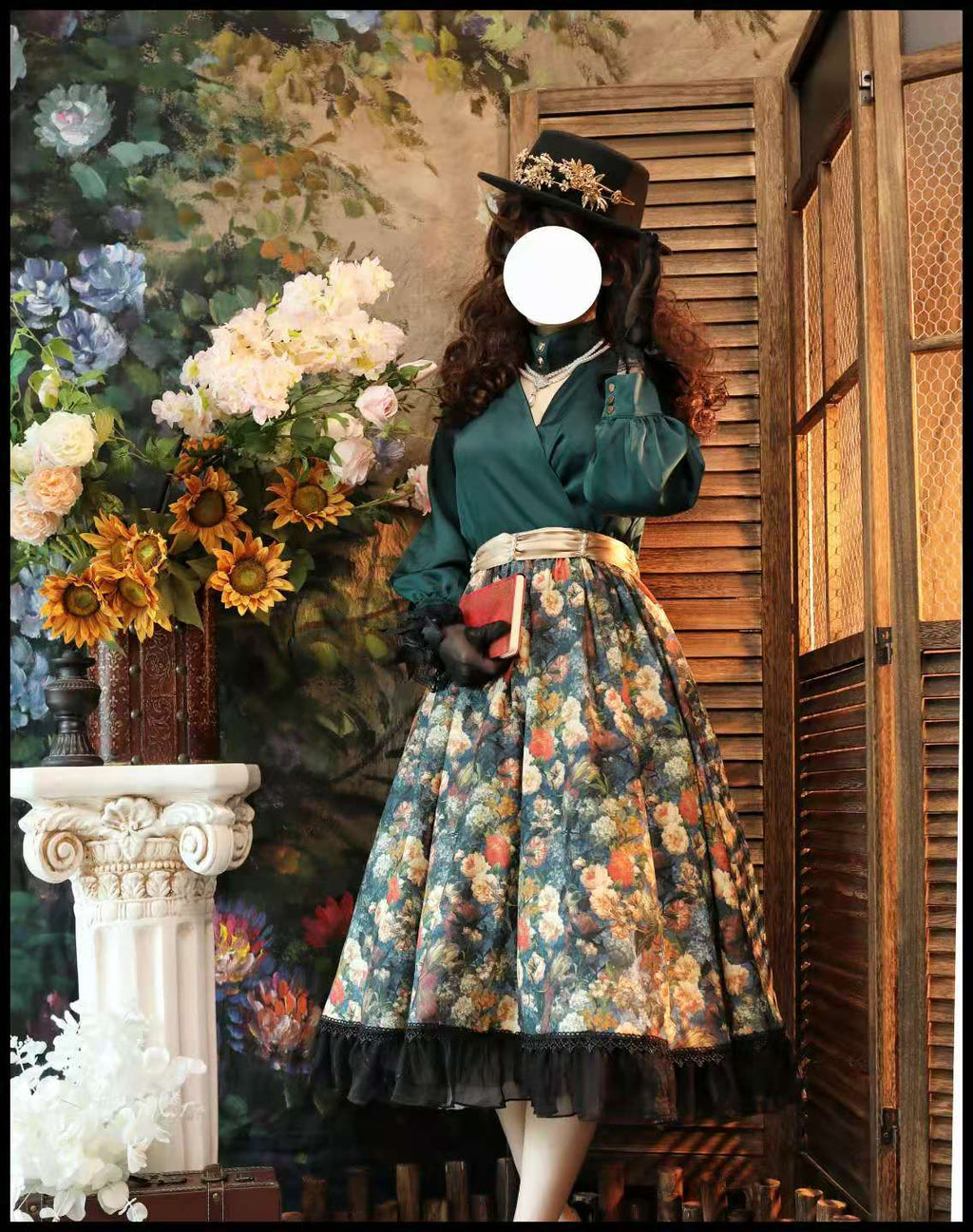 Step into a timeless masterpiece with the Rose Manor skirt, where oil painting-inspired roses bloom across luxurious fabric. This classic Lolita design merges artistic elegance with structured sophistication, featuring a high-waist A-line silhouette that flatters every figure. Handcrafted with meticulous attention to detail, the skirt offers customizable options for a personalized touch. Perfect for garden parties, formal events, or romantic outings, it embodies the grace of a bygone era while celebrating m