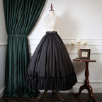 Embrace timeless elegance with this classic Lolita A-line skirt. Crafted for versatility, its high-waist design and graceful silhouette flatter every figure. The monochromatic black and white scheme pairs seamlessly with any Lolita blouse or accessory. Made from premium structured fabric, it maintains its shape while offering comfort for all-day wear. Perfect for tea parties, conventions, or elegant daily wear, this skirt embodies the refined spirit of traditional Lolita fashion—where sophistication meets w
