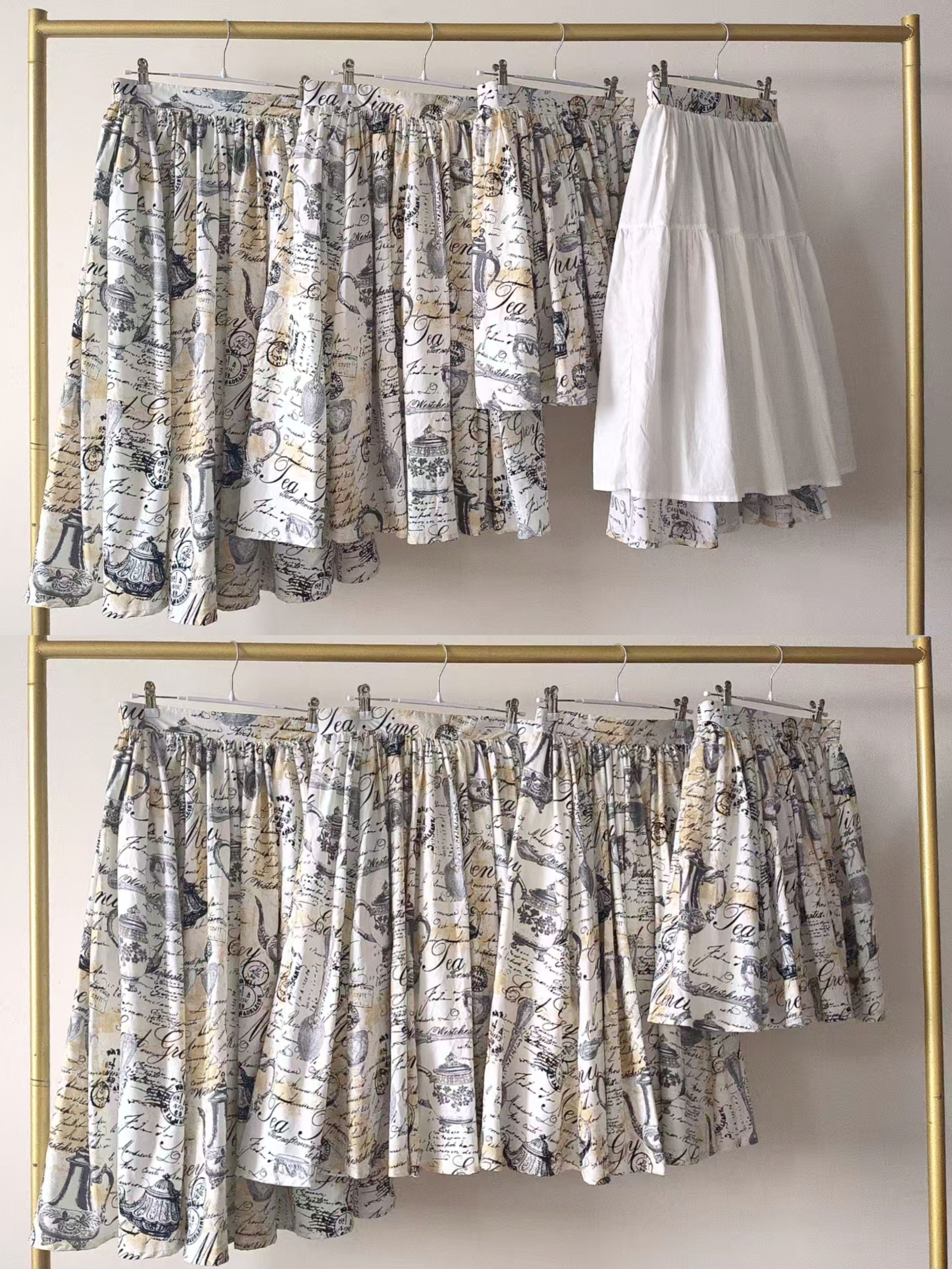 Savor the charm of a timeless afternoon tea party with this custom Lolita skirt. Featuring an exclusive vintage-inspired print and a flattering high-waist A-line cut, this piece blends elegance with whimsical nostalgia. Crafted from premium fabric, the skirt maintains its structured silhouette while offering comfort for all-day wear. The original design showcases delicate motifs that evoke the romance of classic porcelain patterns, making it a perfect choice for garden gatherings, tea parties, or enchanting
