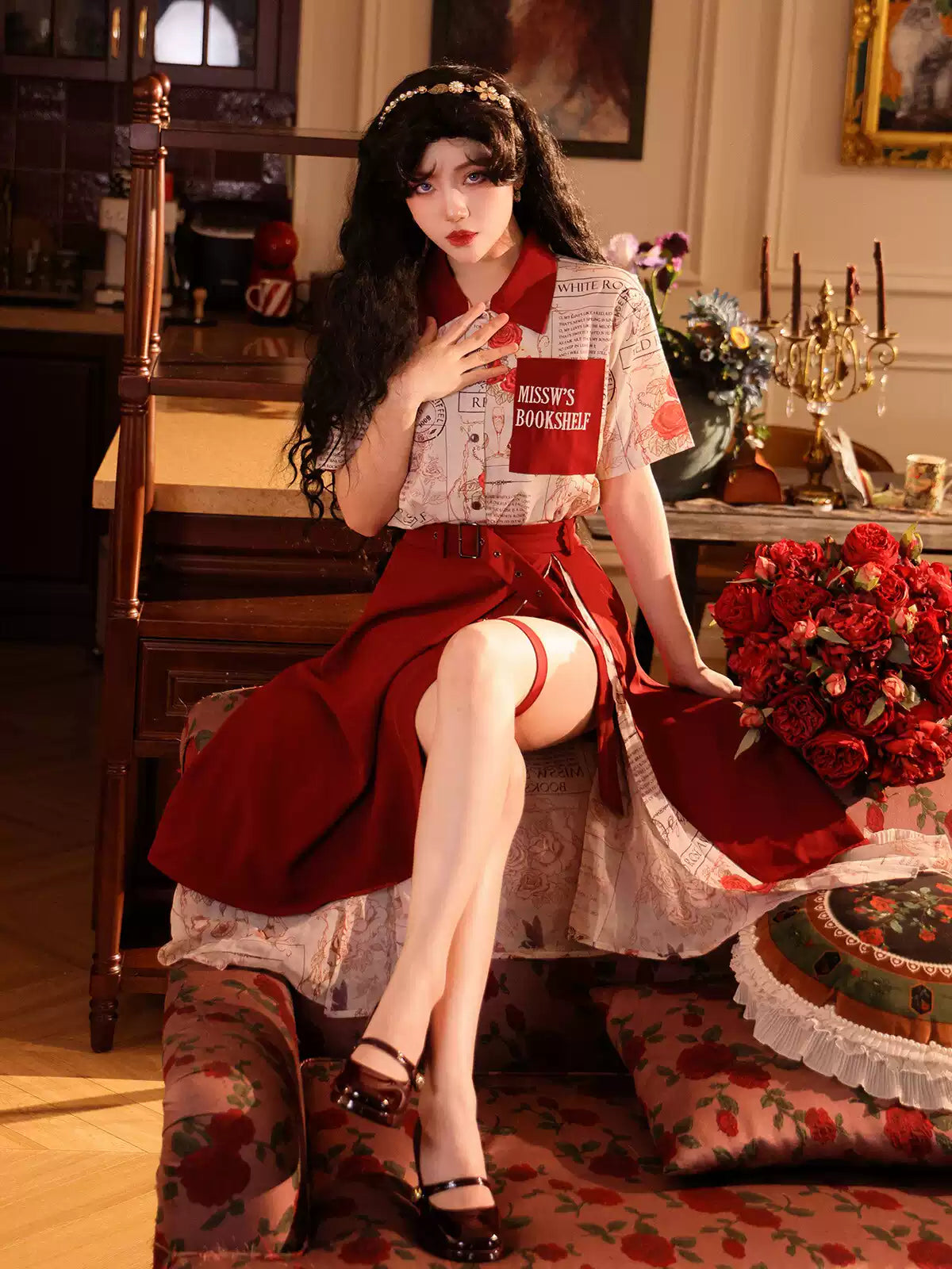 Embrace timeless femininity with the "Rose de Vie" skirt, where artistry meets elegance. Crafted from flowing double-layer chiffon, this original design features a graceful asymmetrical hem that dances with movement. The belted waist accentuates your silhouette, while delicate rose-inspired motifs echo a narrative of blooming romance. Perfect for garden parties, afternoon teas, or adding a touch of poetic sophistication to everyday wear. This skirt celebrates the lighthearted maturity of modern femininity—w