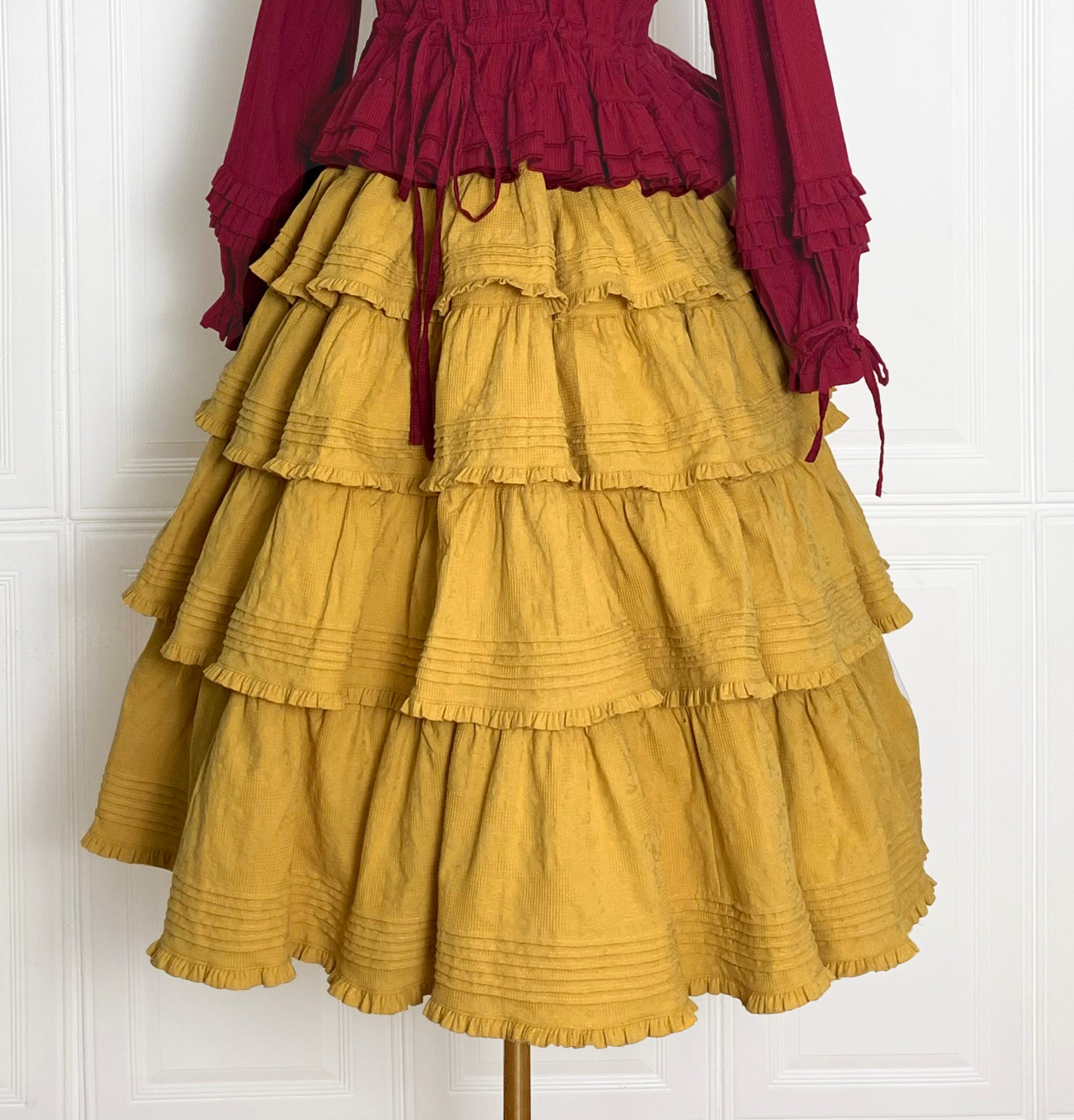 Embrace rustic charm with this Heidi-inspired cottagecore Lolita skirt, crafted from premium heavy cotton for structured elegance. Meticulous embroidery and delicate trims adorn its flowing silhouette, echoing the whimsy of alpine meadows and storybook dreams. Designed for layering or standalone wear, this skirt offers versatility and timeless appeal. Available in multiple nature-inspired hues, it effortlessly complements blouses or JSKs for a pastoral yet polished coordinate. Perfect for tea parties, garde