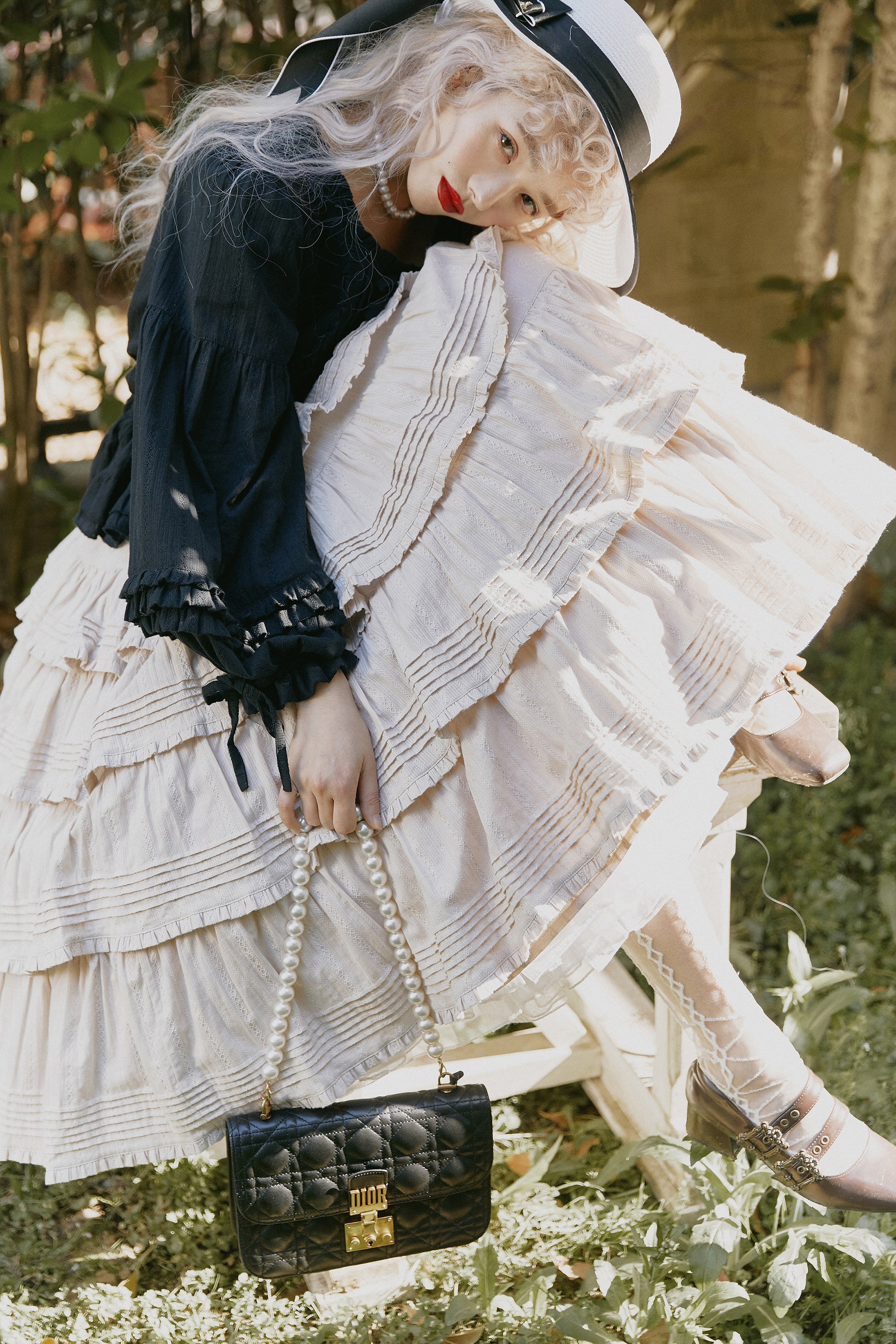 Embrace rustic charm with this Heidi-inspired cottagecore Lolita skirt, crafted from premium heavy cotton for structured elegance. Meticulous embroidery and delicate trims adorn its flowing silhouette, echoing the whimsy of alpine meadows and storybook dreams. Designed for layering or standalone wear, this skirt offers versatility and timeless appeal. Available in multiple nature-inspired hues, it effortlessly complements blouses or JSKs for a pastoral yet polished coordinate. Perfect for tea parties, garde