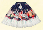 Step into a whimsical wonderland with our Magic Tea Party Lolita skirt, adorned with playful cartoon rabbit prints dancing among teacups and treats. This original design blends fantasy and elegance in a lightweight A-line silhouette, perfect for twirling through enchanted gatherings. Crafted from high-quality fabric with delicate lace trim and hidden pockets for practicality, it captures the joy of a storybook adventure. Ideal for tea parties, conventions, or adding a touch of fairy-tale charm to everyday w