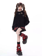 Mixing punk rebellion with cozy warmth, these leg warmers feature bold stripes and edgy star embroidery. The stretchy, thigh-hugging fit is perfect for layering, adding a touch of subculture style to any winter outfit. Stand out, stay warm, and defy the ordinary.