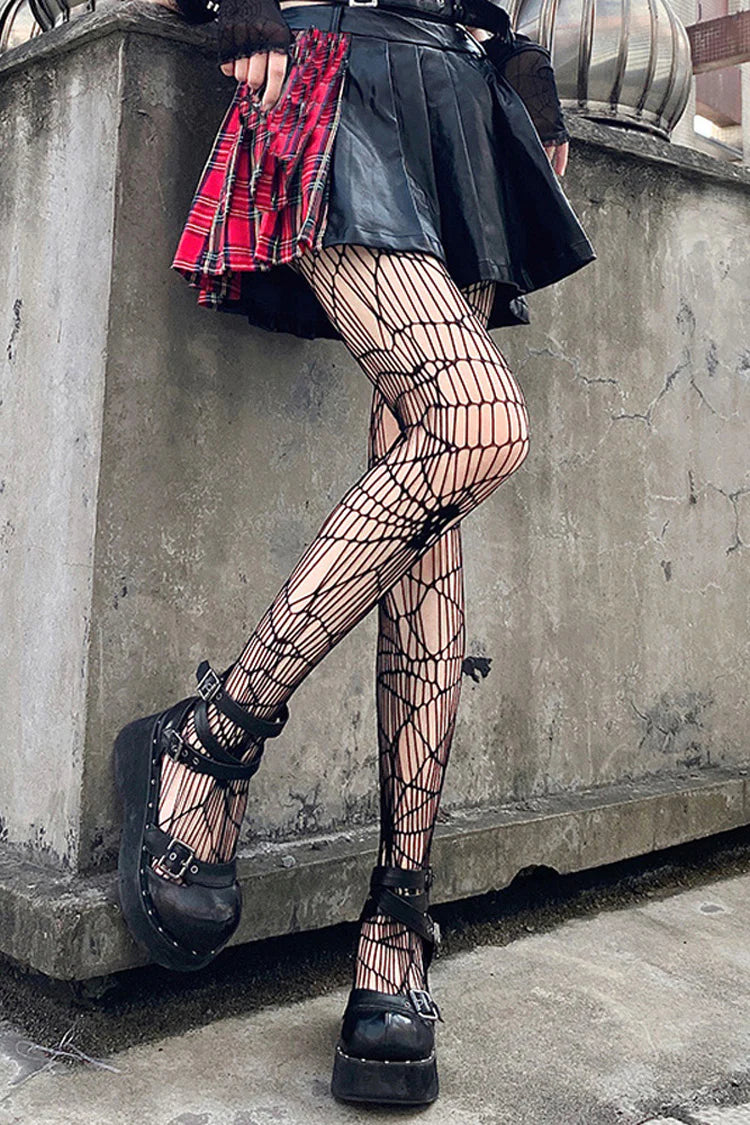 Designed for the daring and elegant, these black Gothic socks blend seduction with sophistication. The over-the-knee length and wide cuff create a striking silhouette, while intricate lace and fishnet detailing add texture and allure. Perfect for completing a bold Lolita or Gothic coord, these socks empower wearers to embrace their darkly romantic side. Crafted for both style and statement, they transform any outfit into a masterpiece of dramatic elegance.