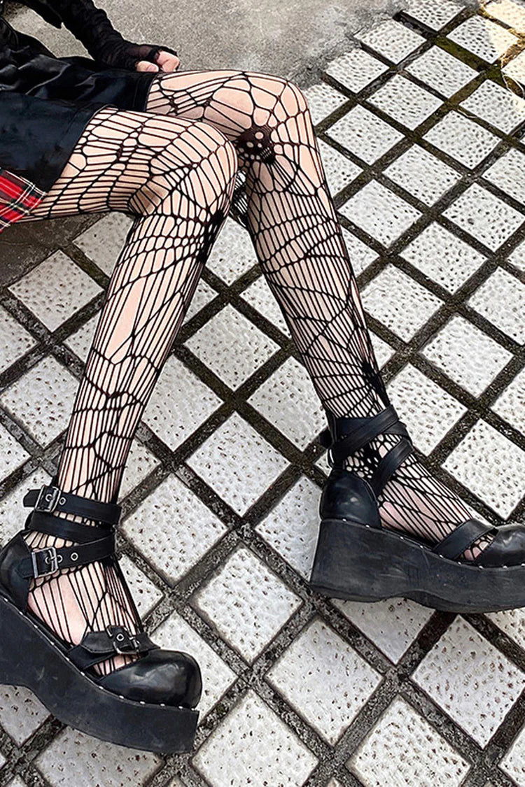 Designed for the daring and elegant, these black Gothic socks blend seduction with sophistication. The over-the-knee length and wide cuff create a striking silhouette, while intricate lace and fishnet detailing add texture and allure. Perfect for completing a bold Lolita or Gothic coord, these socks empower wearers to embrace their darkly romantic side. Crafted for both style and statement, they transform any outfit into a masterpiece of dramatic elegance.