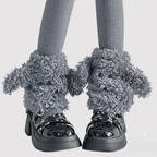 Lolita Stockings Cute Plush Wool Autumn and Winter Dog Ears Short Lolita Accessories