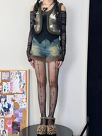 Lolita Stockings Gothic Cross Hollow Lace Socks Lolita Accessories