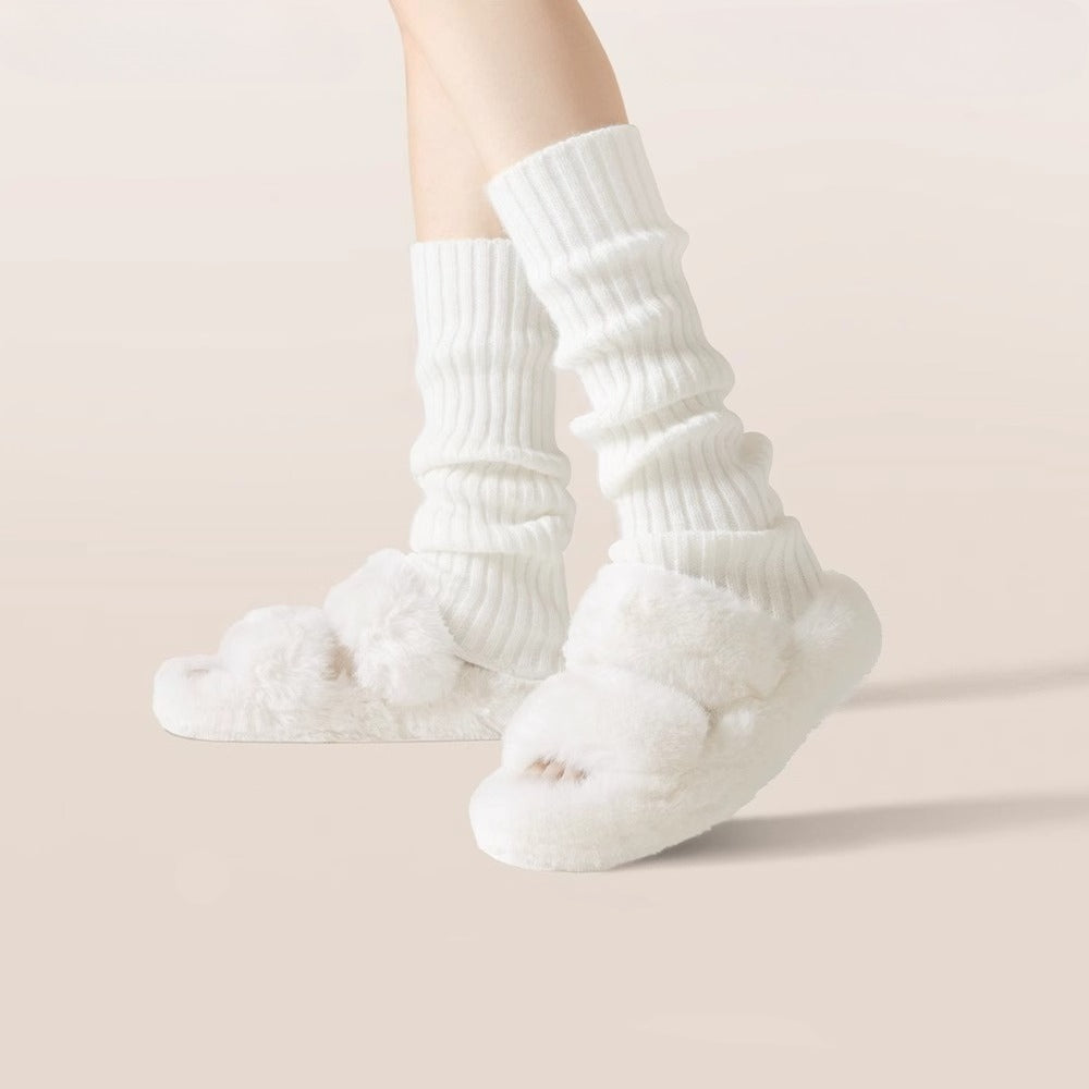 Design Concept:

These Lolita knee-high knit socks come in a soft palette of beige, oatmeal, gray, and white, designed to complement a variety of Lolita outfits. Crafted from a cozy, stretchable knit, they provide a comfortable fit while maintaining a structured shape. The layered, stacked design adds a playful and whimsical touch, perfect for daily wear, tea parties, or casual Lolita gatherings. Delicate ribbing ensures the socks stay in place, while the versatile colors make them an essential addition to 