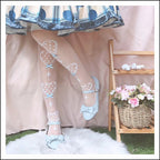 Lolita Stockings Sweet Lolita Over Knee Socks Women's Autumn Lolita Calf Mid Tube Socks Red Bow Lolita Accessories