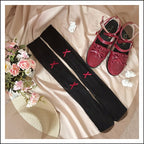 Lolita Stockings Sweet Lolita Over Knee Socks Women's Autumn Lolita Calf Mid Tube Socks Red Bow Lolita Accessories