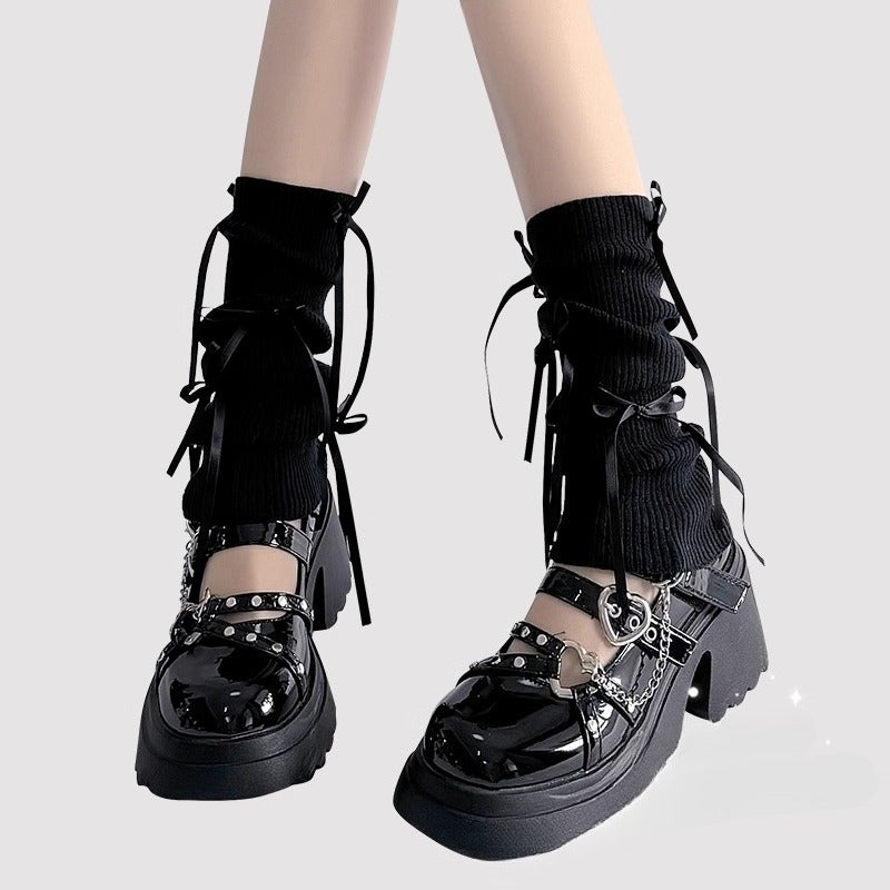 Design Concept:

These adorable Lolita knee-high stockings are crafted from soft, breathable knit material, designed for comfort and style. Featuring a delicate ballet-inspired design, the stockings are adorned with cute bow accents and subtle ruffle detailing along the top, adding a touch of sweet charm to any Lolita outfit. Available in black, white, pink, and gray, they are perfect for daily wear, tea parties, or completing your layered Lolita look. The snug fit and stretchy material ensure they stay in 