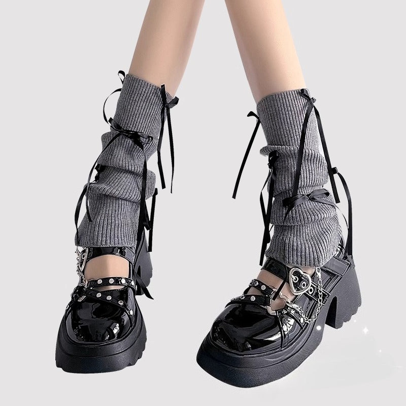 Design Concept:

These adorable Lolita knee-high stockings are crafted from soft, breathable knit material, designed for comfort and style. Featuring a delicate ballet-inspired design, the stockings are adorned with cute bow accents and subtle ruffle detailing along the top, adding a touch of sweet charm to any Lolita outfit. Available in black, white, pink, and gray, they are perfect for daily wear, tea parties, or completing your layered Lolita look. The snug fit and stretchy material ensure they stay in 