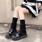 Design Concept:


Step into playful Y2K-inspired Lolita style with these long tube knit leg warmers. Available in white, black, pink, and gray, they feature a soft, stretchy knit that hugs the legs comfortably while adding a layered, “stacked” look perfect for pairing with skirts or dresses. Delicate lace trims and cute bow accents enhance their sweet and whimsical aesthetic, making them ideal for daily wear, tea parties, or casual Lolita gatherings. The versatile colors allow effortless coordination with a